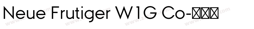 Neue Frutiger W1G Co字体转换 Neue Frutiger W1G Co字体转换
